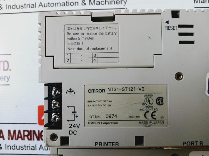Omron Nt31-st121-v2 Interactive Display 24V Dc Touchscreen Panel