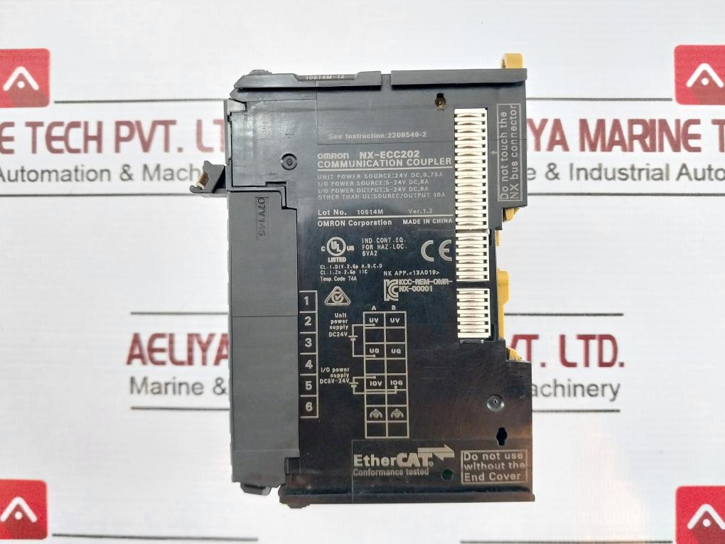 Omron Nx-ecc202 Nx-series Ethercat Communication Coupler Unit Ver.1.2/1.1