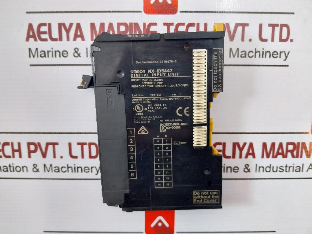 Omron Nx-id5442 16-points Digital Input Standard Speed Unit 24 Vdc 2.5Ma