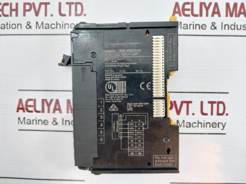 Omron Nx-rs1201 Loadcell Input Unit Ver 1.0 E198998 5V Dc 60Ma 16516K-1