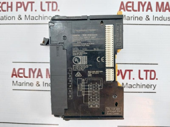 Omron Nx-rs1201 Loadcell Input Unit Ver 1.0 E198998 5V Dc 60Ma 16516K-1