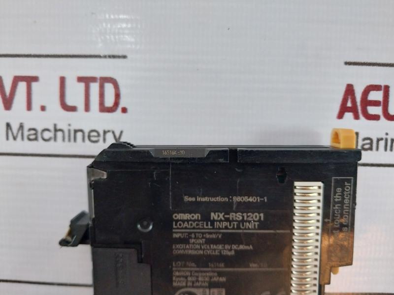 Omron Nx-rs1201 Loadcell Input Unit Ver 1.0 E198998 5V Dc 60Ma 16516K-1