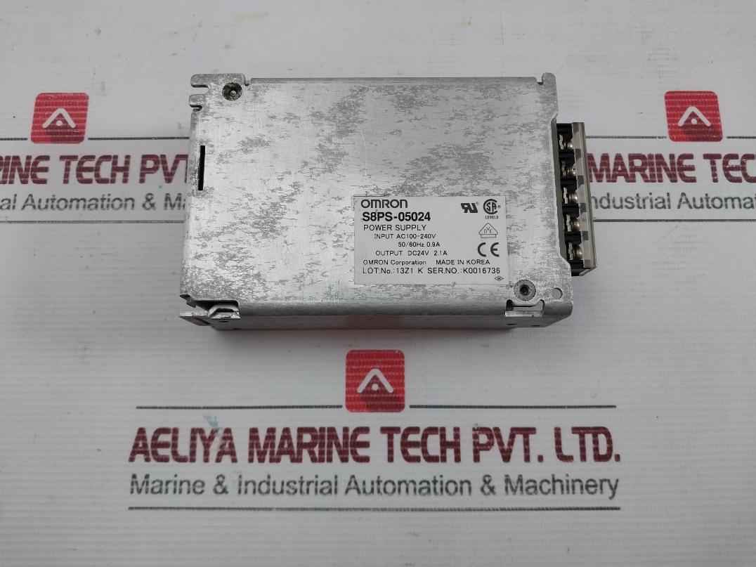 Omron Power Supply Module Input-ac100-240V Output-dc24V 2.1A Part No. S8Ps-05024