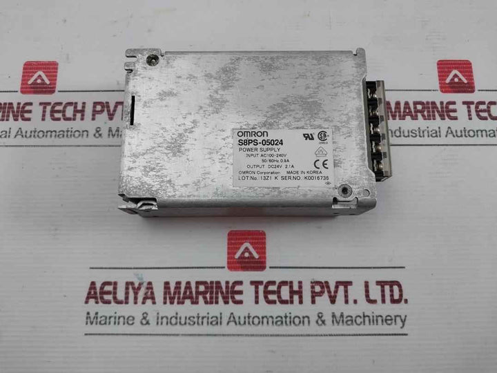 Omron Power Supply Module Input-ac100-240V Output-dc24V 2.1A Part No. S8Ps-05024