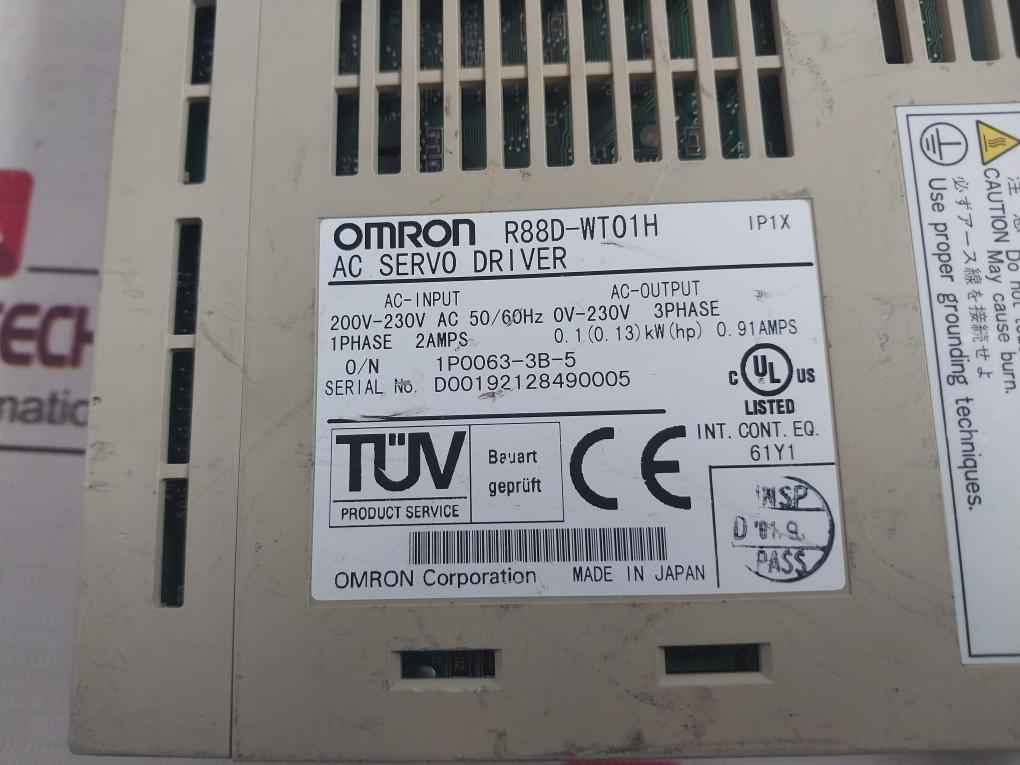 Omron R88D-wt01H Ac Servo Driver 200V-230V Ac 50/60Hz