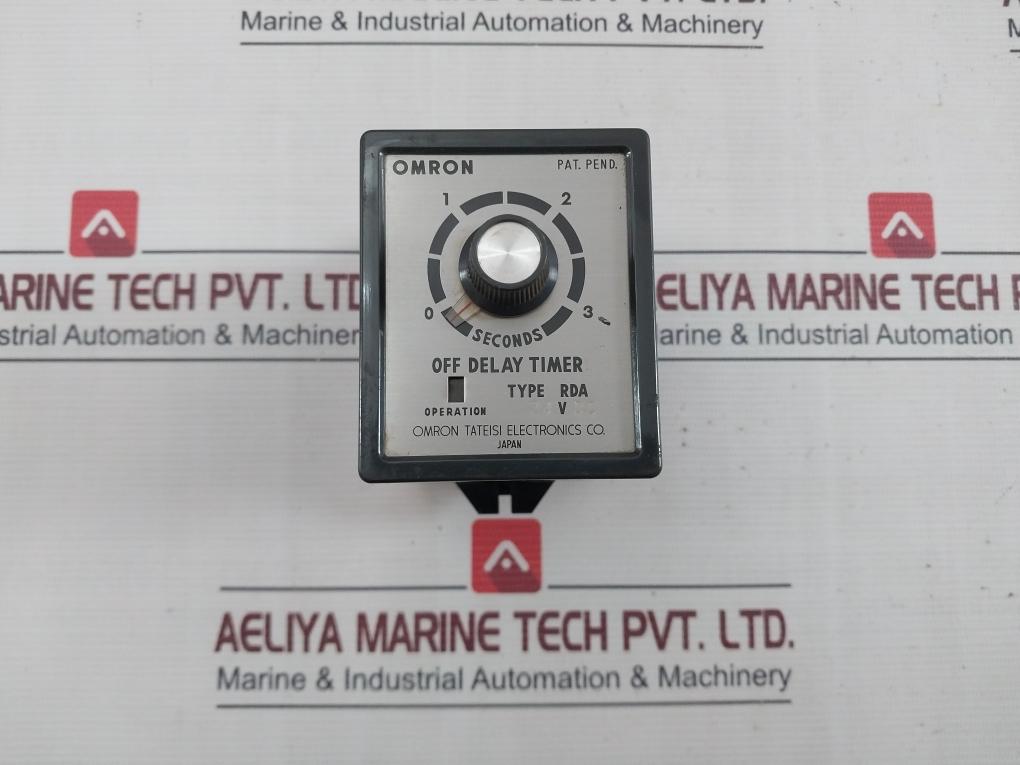 Omron Rda-44A032A Off Delay Timer 24V Dc 0-3 Seconds 2A 200V Ac