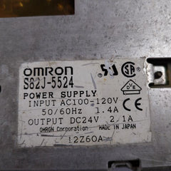 Omron S82j-5524 Power Supply Unit Ac100-120v 50/60hz 1.4a Dc24v 2.1a