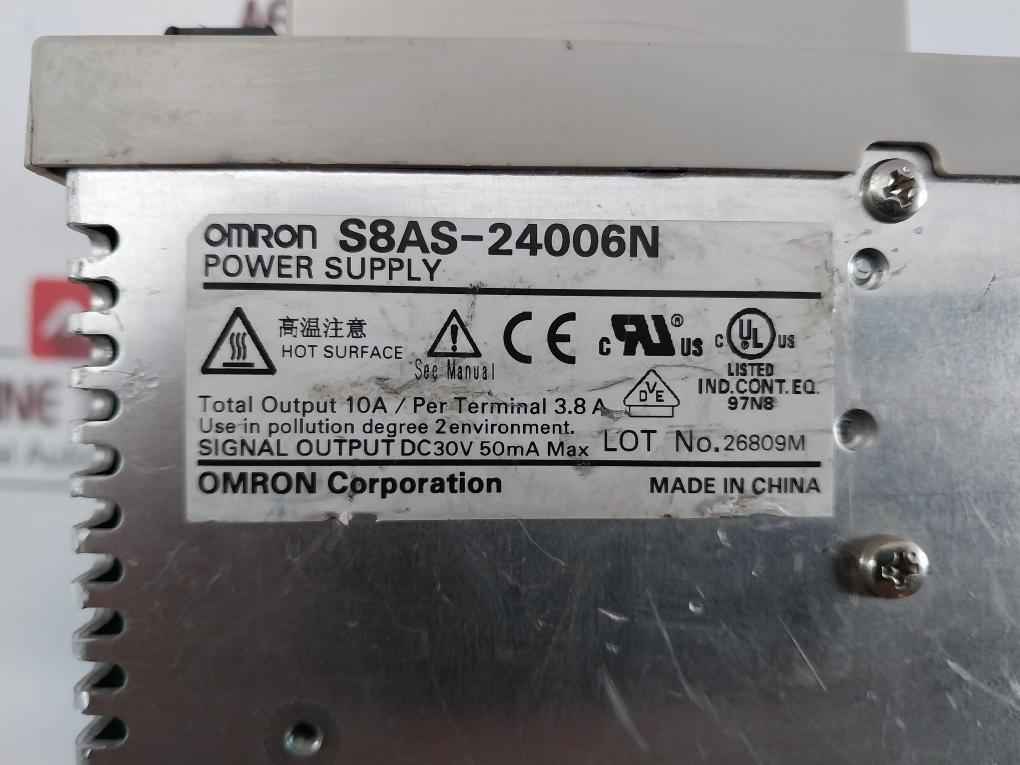 Omron S8as-24006n Power Supply 50/60hz Ac100-240v Class2