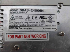 Omron S8As-24006N Smart Power Supply Ac100-240V 50/60Hz 3.8A (Not Working)