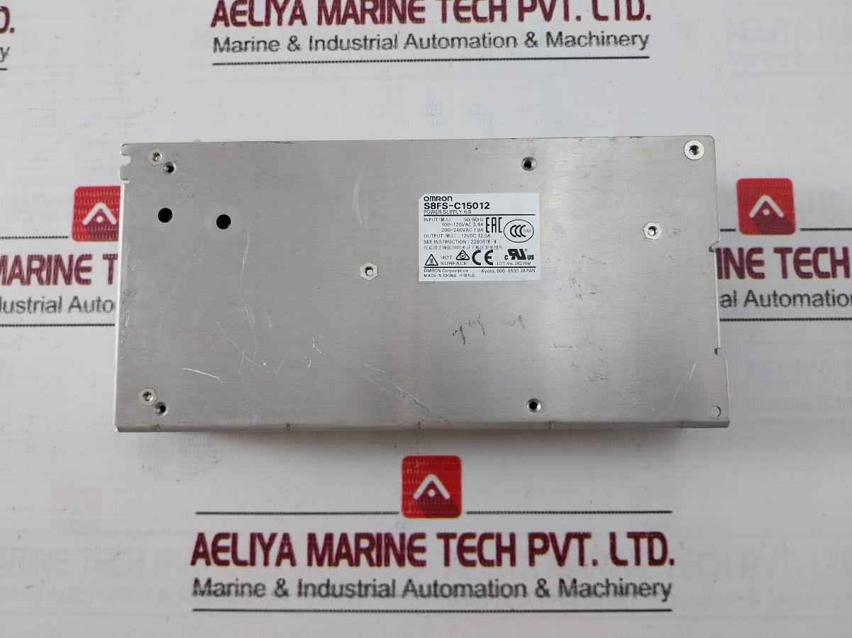 Omron S8Fs-c15012 Power Supply 50/60Hz Output 12Vdc 12.5A