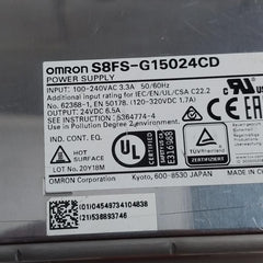 Omron S8Fs-g15024Cd Switching Mode Power Supply 24Vdc 6.5A