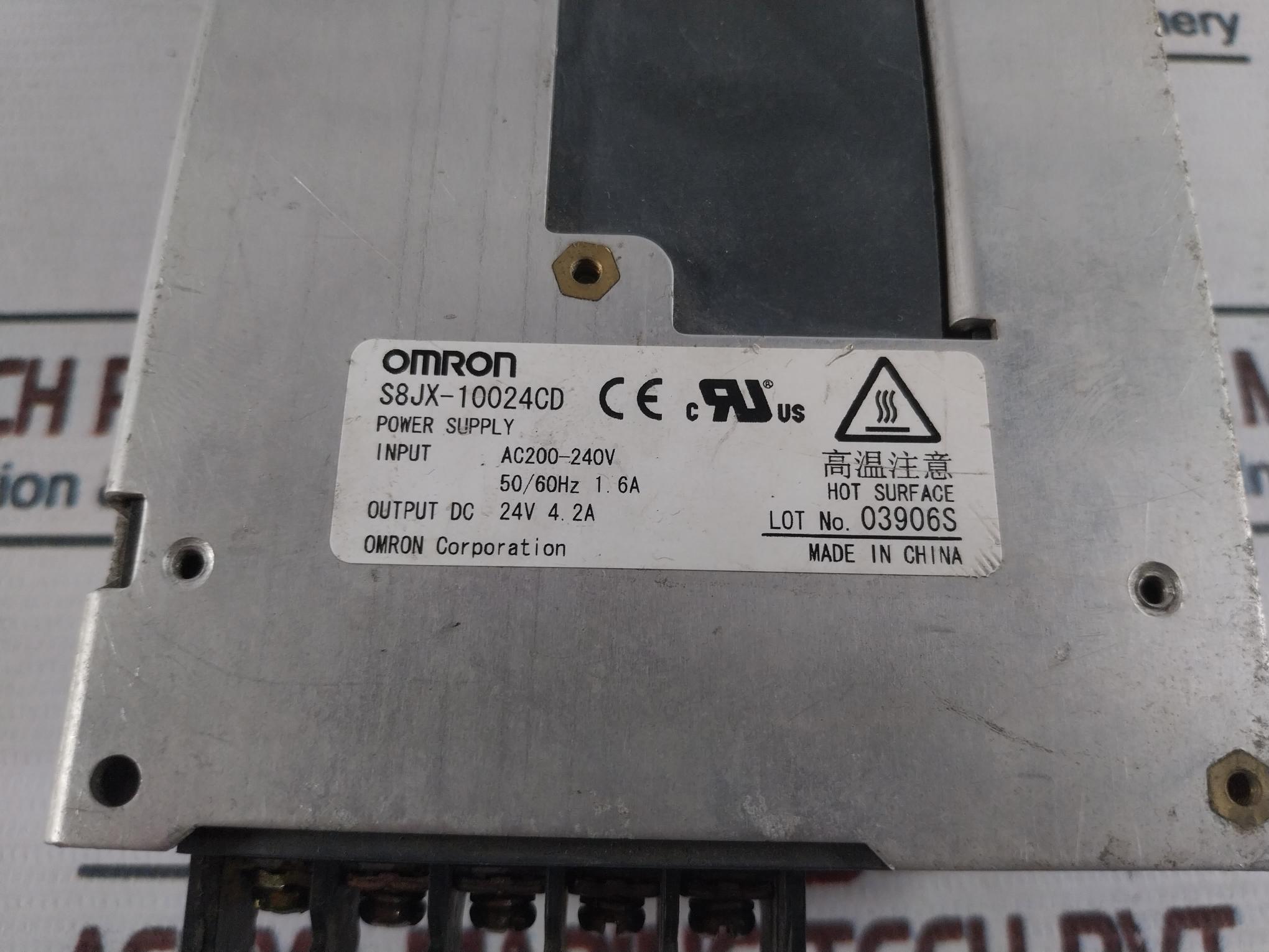 Omron S8Jx-10024Cd Power Supply Dc 24V 4.2A