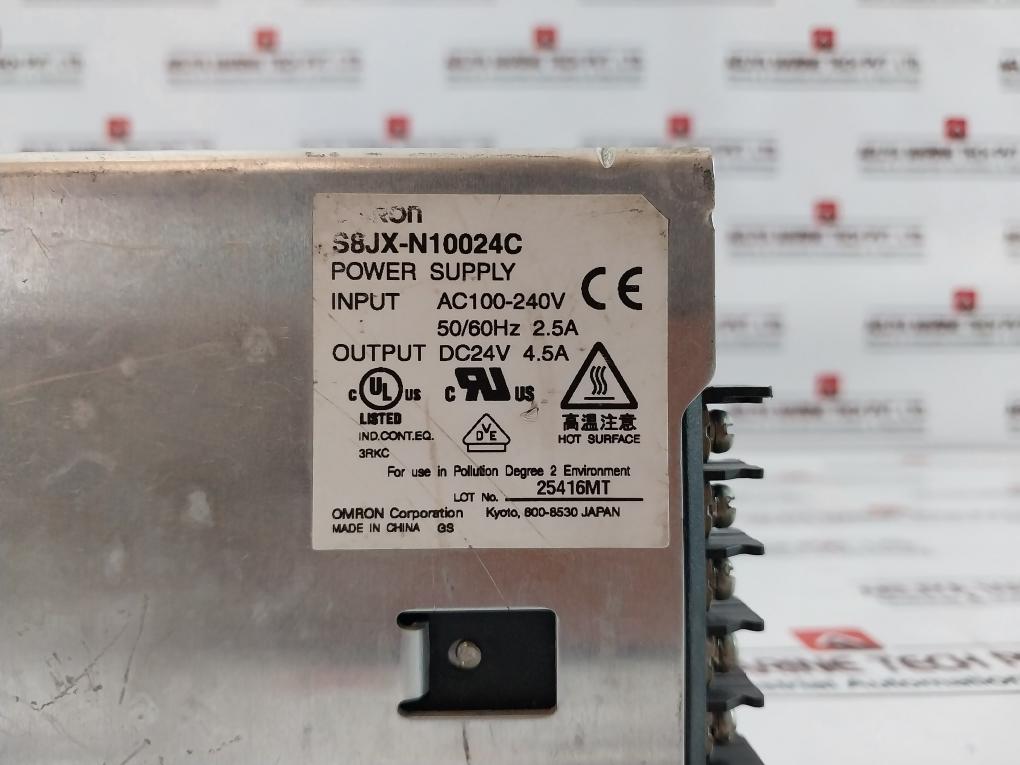Omron S8Jx-n10024C Power Supply 100-240V 50/60Hz 2.5A