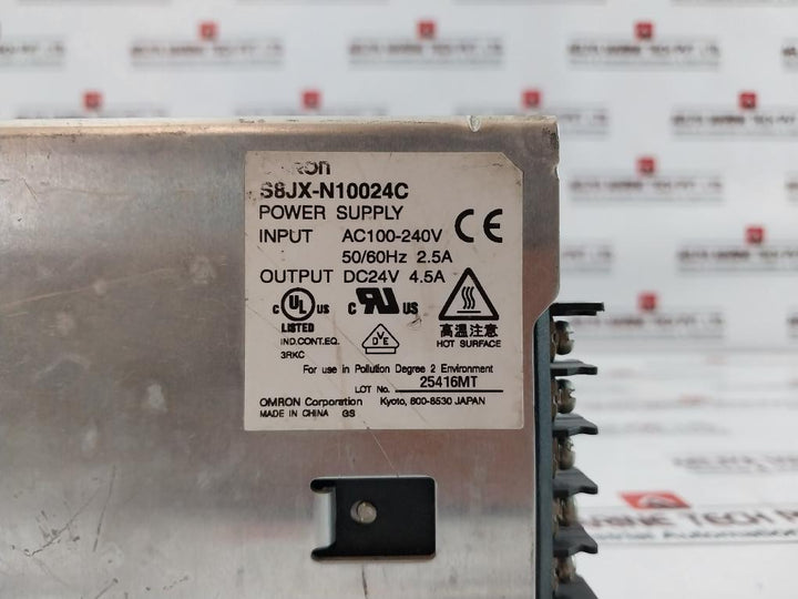 Omron S8Jx-n10024C Power Supply 100-240V 50/60Hz 2.5A