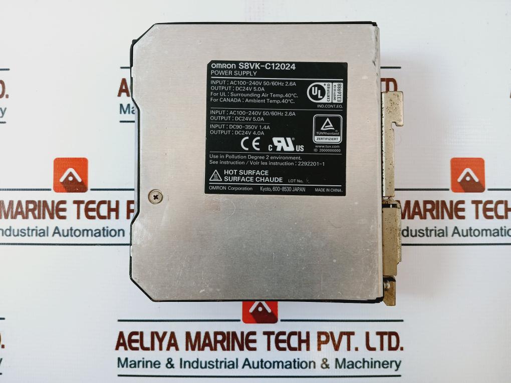 Omron S8Vk-c12024 Book Type Power Supply Din Rail Mounting 100-240Vac 50/60Hz