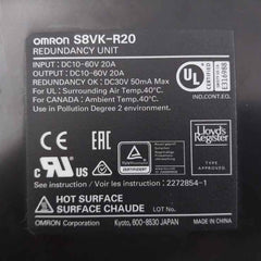 Omron S8Vk-r20 Redundancy Unit Dc10-60V 20A 40°C