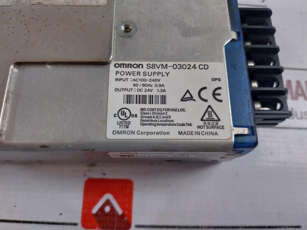 Omron S8Vm-03024 Cd Switching Power Supply 24V 1.3A 50/60Hz