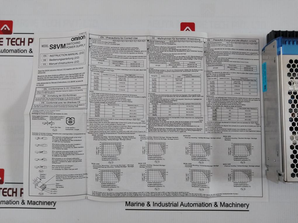 Omron S8Vm-15012C Power Supply Ac100-240V 50/60Hz Dc 12V 404-136Yc9-0042