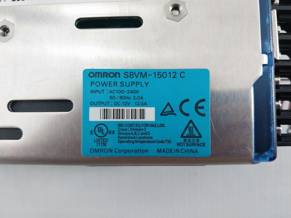 Omron S8Vm-15012C Power Supply Ac100-240V 50/60Hz Dc 12V 404-136Yc9-0042