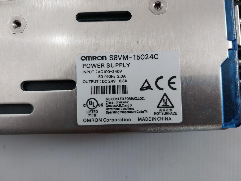 Omron S8Vm-15024C Switching Mode Power Supply Ac100-240V 50/60Hz Dc24V