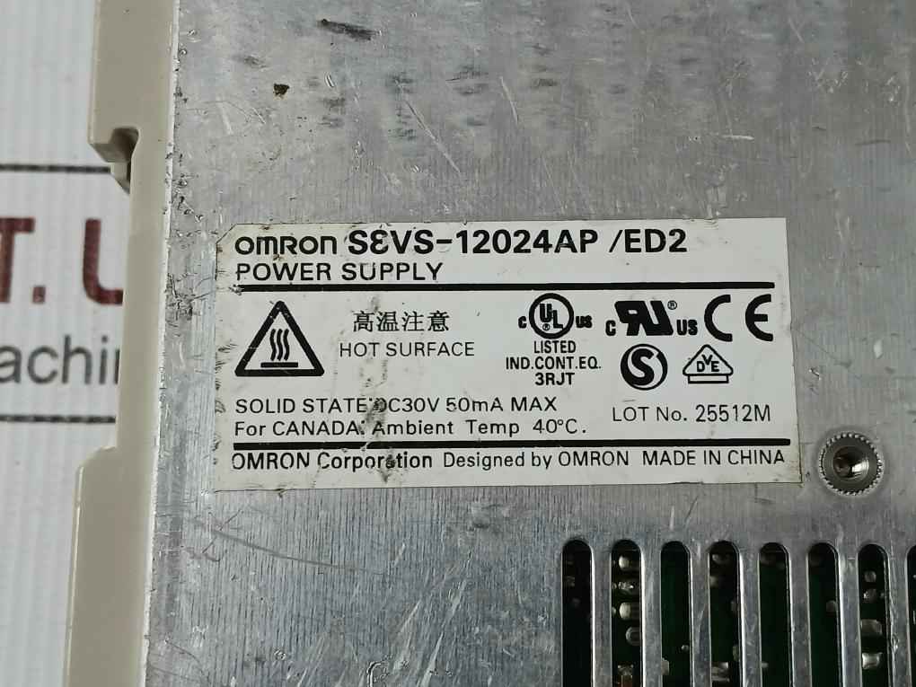 Omron S8Vs-12024Ap /Ed2 Power Supply Dc24V 5A 50/60Hz