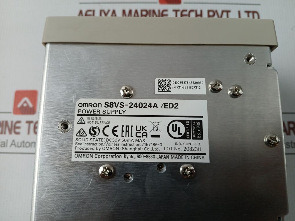 Omron Power Supply 50/60Hz Output Dc24V 10A S8Vs-24024A/Ed2