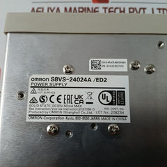 Omron Power Supply 50/60Hz Output Dc24V 10A S8Vs-24024A/Ed2