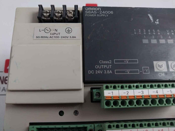 Omron S8as-24006 Power Supply Module Class 2 Ac 100-240v 50/60hz Dc 24v