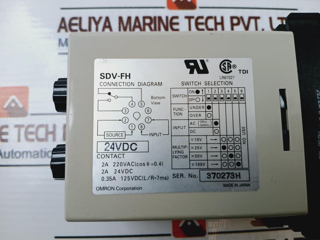 Omron Sdv-fh2 Voltage Sensor 24Vdc