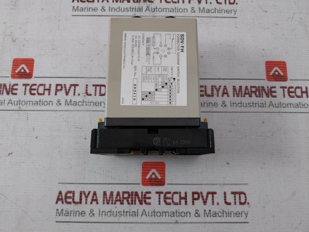 Omron Sdv-fh6 Voltage Sensor 100/110Vac 2A 220Vac 24Vdc 0.35A 125Vdc 250V 7.5A