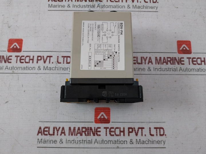 Omron Sdv-fh6 Voltage Sensor 100/110Vac 2A 220Vac 24Vdc 0.35A 125Vdc 250V 7.5A