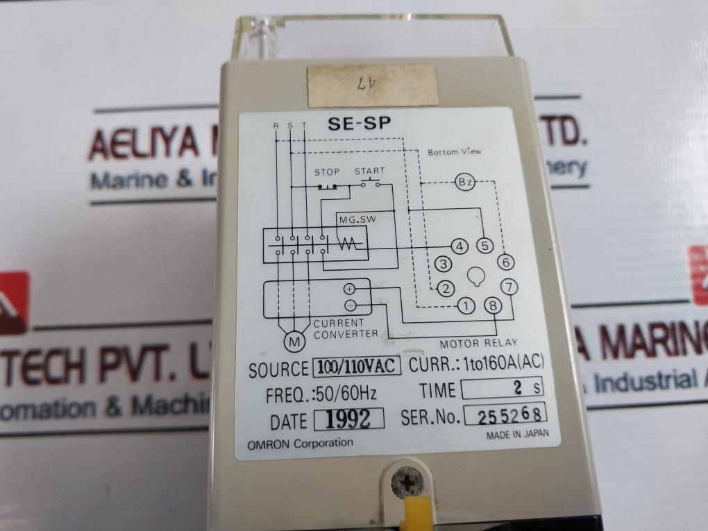 Omron Se-sp1 Motor Relay 50/60 Hz