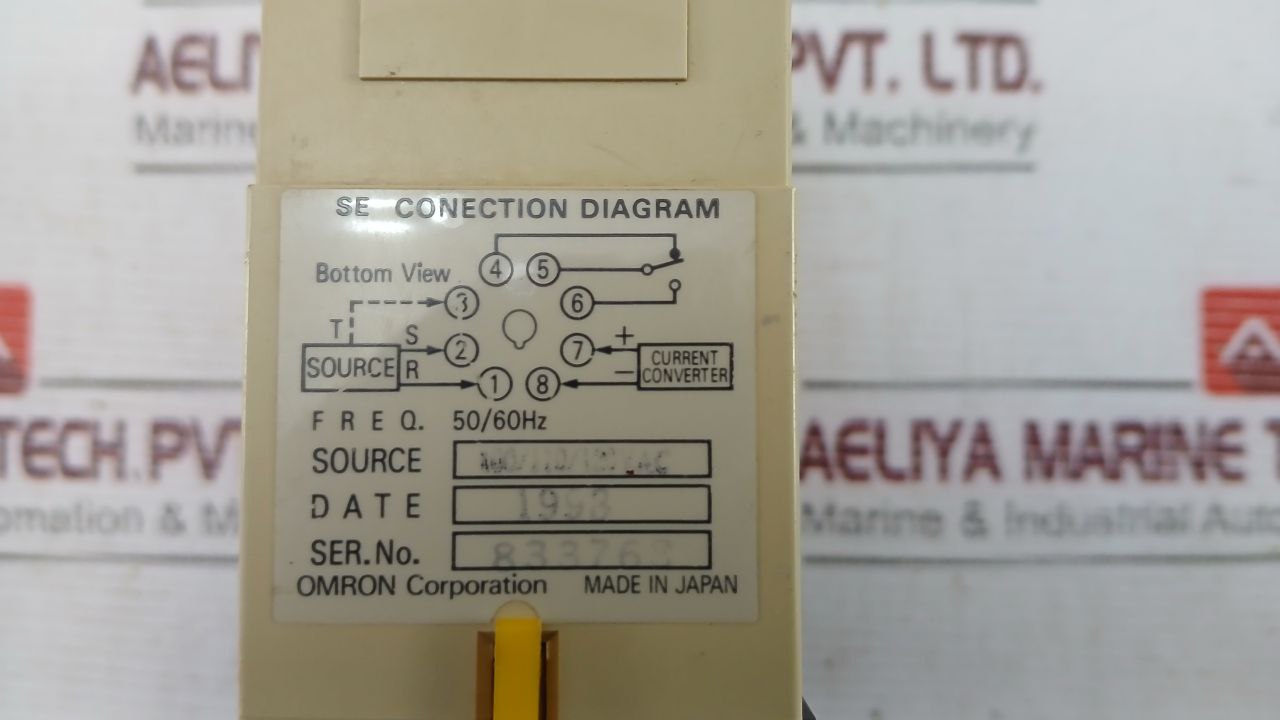 Omron Se Motor Protective Relay 1-10 Sec, 120Vac 50/60Hz