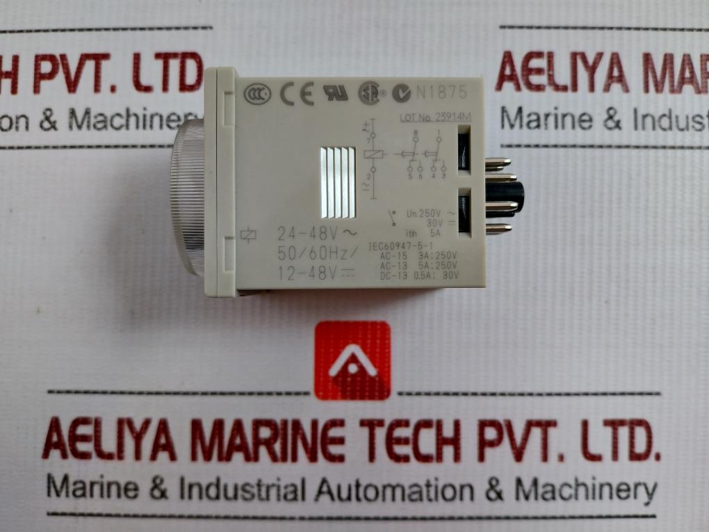 Omron Solid-state Multi-functional Timer Relay 24-48Vac Part No H3Cr-a8