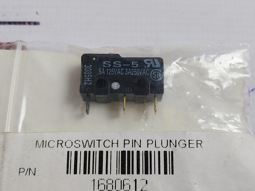 Omron Ss-5 Microswitch Pin Plunger 5A 125Vac