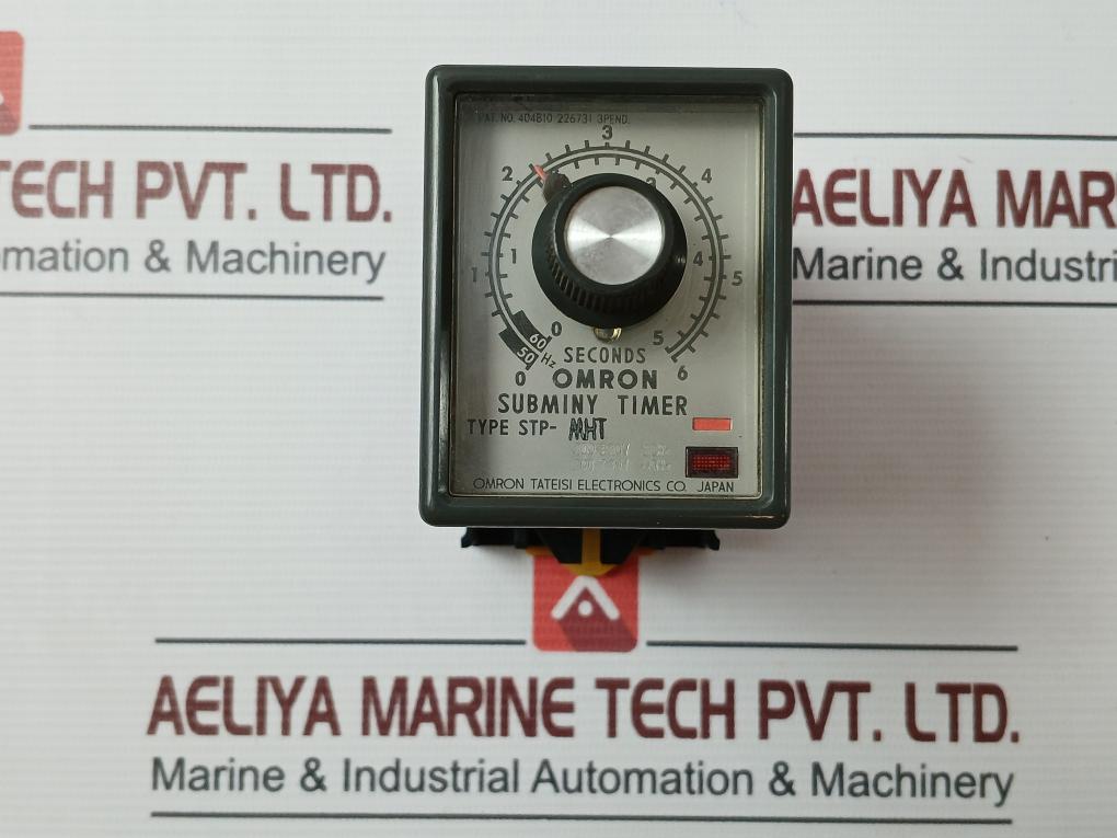 Omron Stp-mht Subminy Timer W/ Base 0-6Sec 482F 0924Su 220Vac 50/60Hz