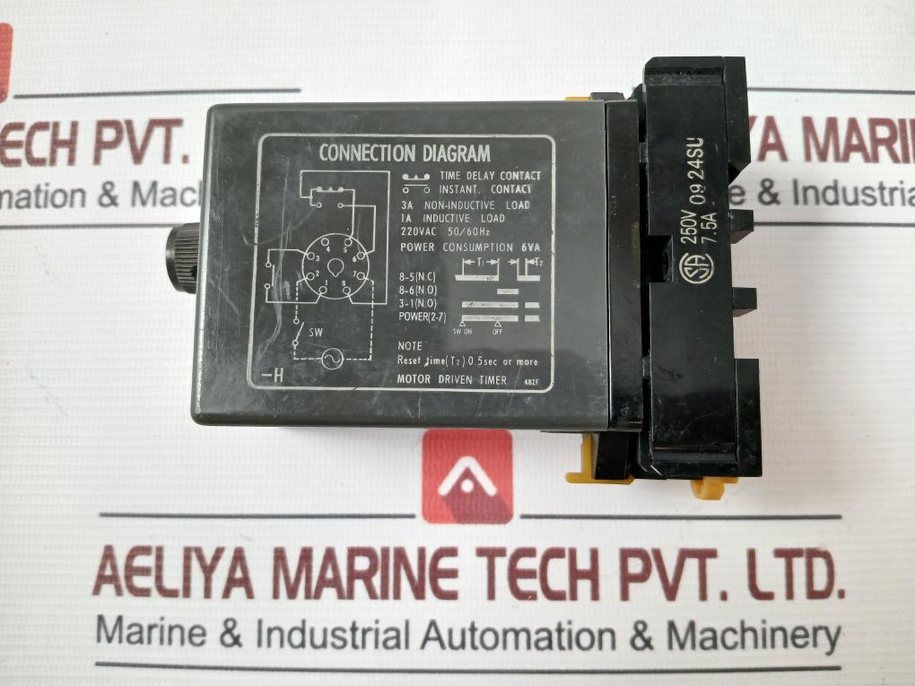 Omron Stp-mht Subminy Timer W/ Base 0-6Sec 482F 0924Su 220Vac 50/60Hz