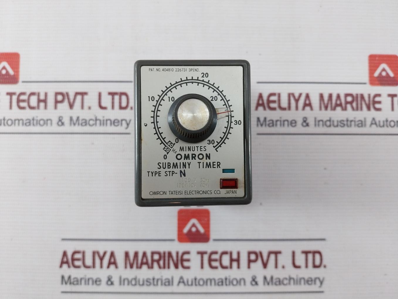 Omron Stp-n Subminy Motor-driven Timer Module 0-36 Minutes 220Vac 50/60Hz 6Va