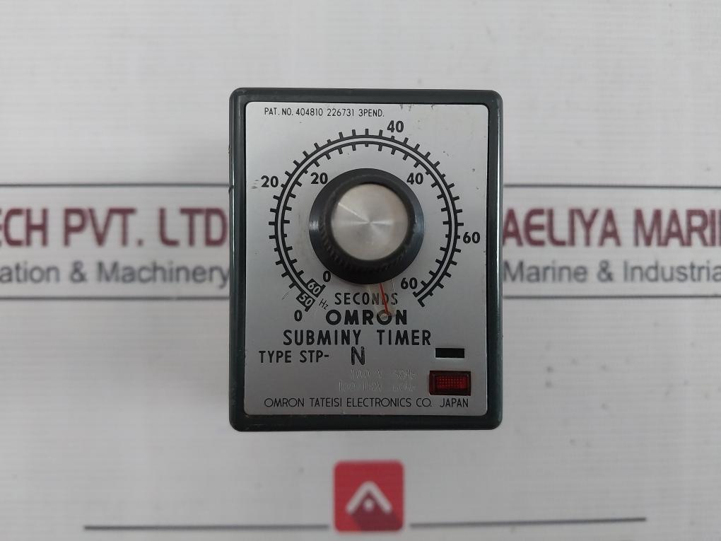Omron Stp-n Subminy Motor-driven Timer Module 0-66 Seconds 100/110V 50/60Hz