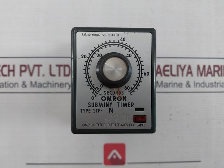 Omron Stp-n Subminy Motor-driven Timer Module 0-66 Seconds 100/110V 50/60Hz