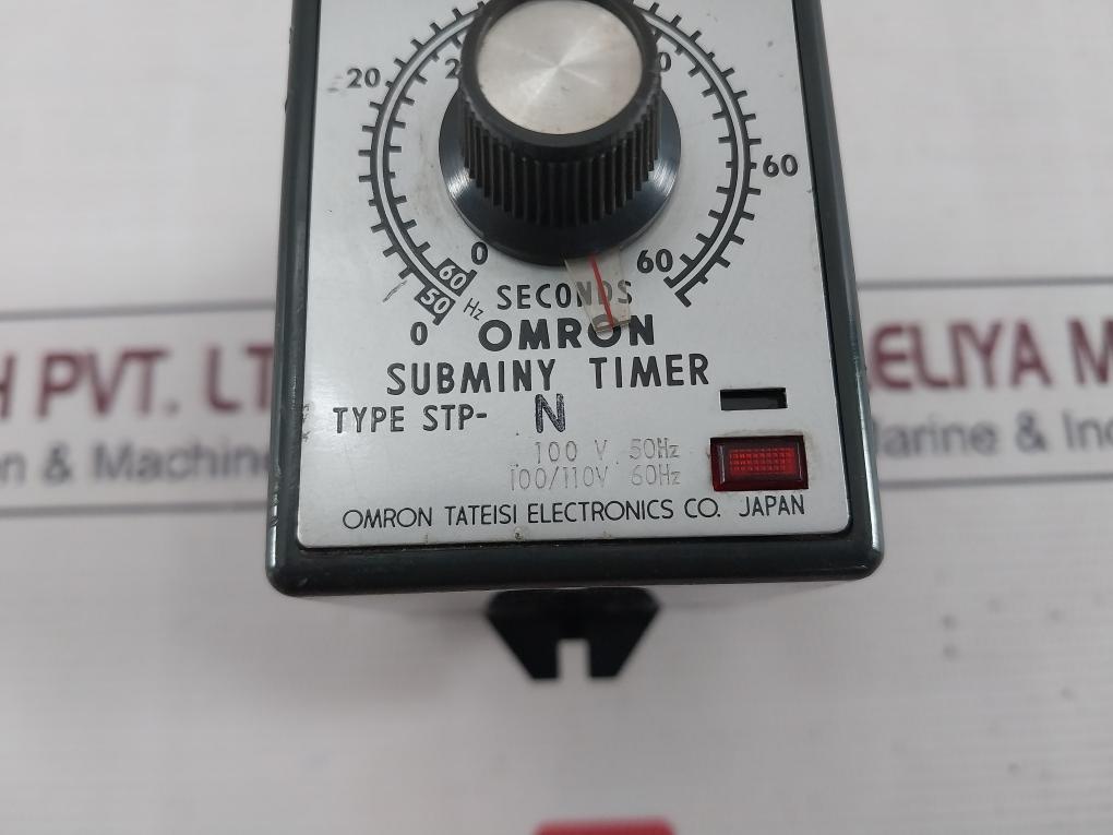 Omron Stp-n Subminy Motor-driven Timer Module 0-66 Seconds 100/110V 50/60Hz