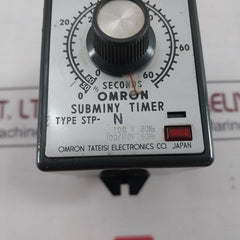 Omron Stp-n Subminy Motor-driven Timer Module 0-66 Seconds 100/110V 50/60Hz