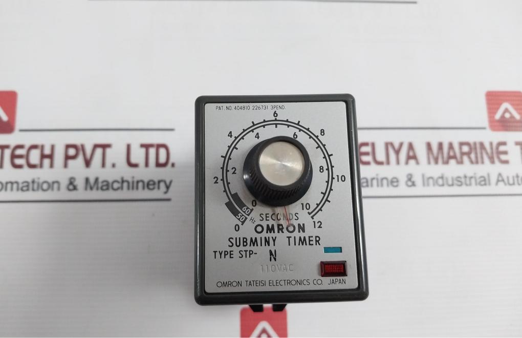 Omron Stp-n Subminy Timer 0-10 Seconds 60Hz 0-12Seconds 50Hz 220Vac 6Va