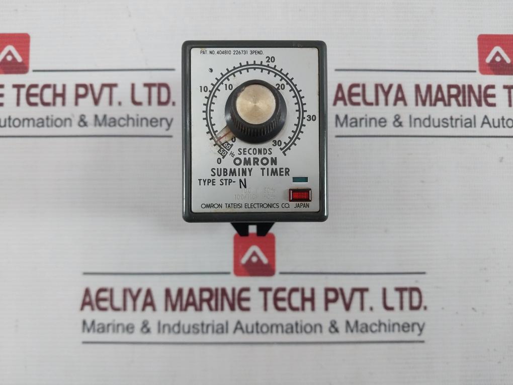 Omron Stp-n Subminy Timer 0-36 Seconds 100/110V 220Vac 50/60Hz 6Va 0.5 Sec