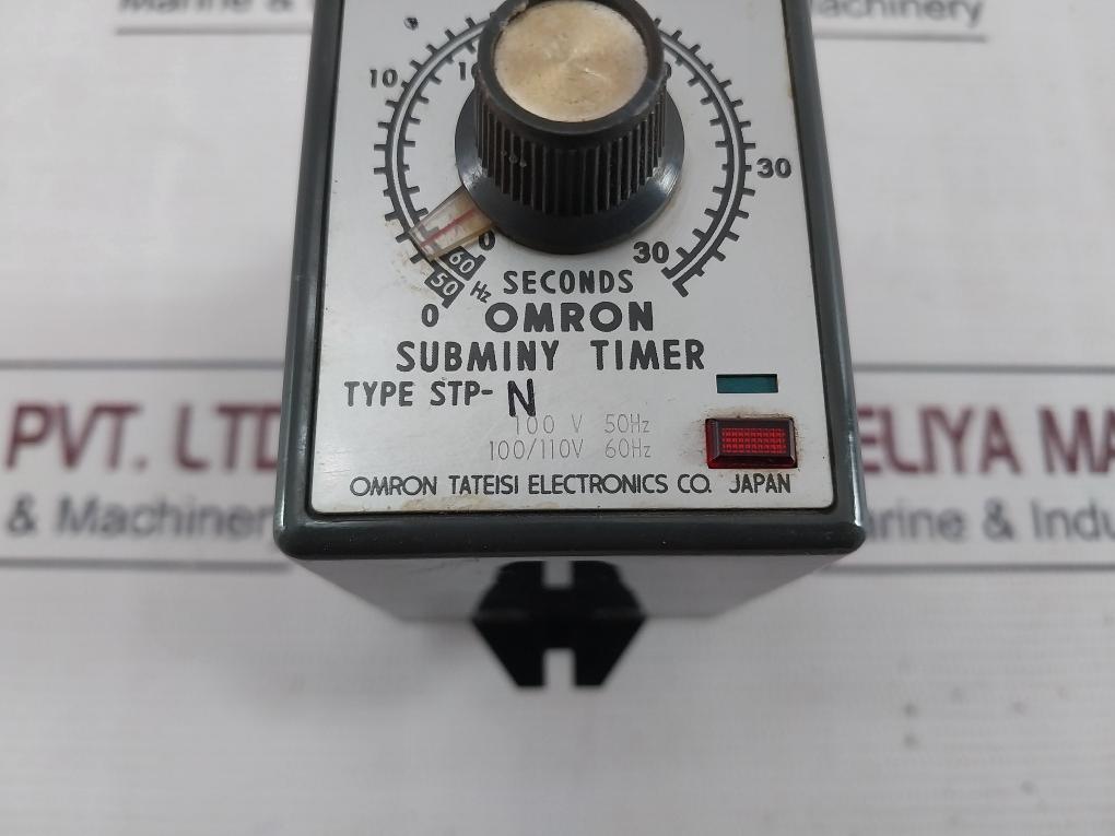 Omron Stp-n Subminy Timer 0-36 Seconds 100/110V 220Vac 50/60Hz 6Va 0.5 Sec