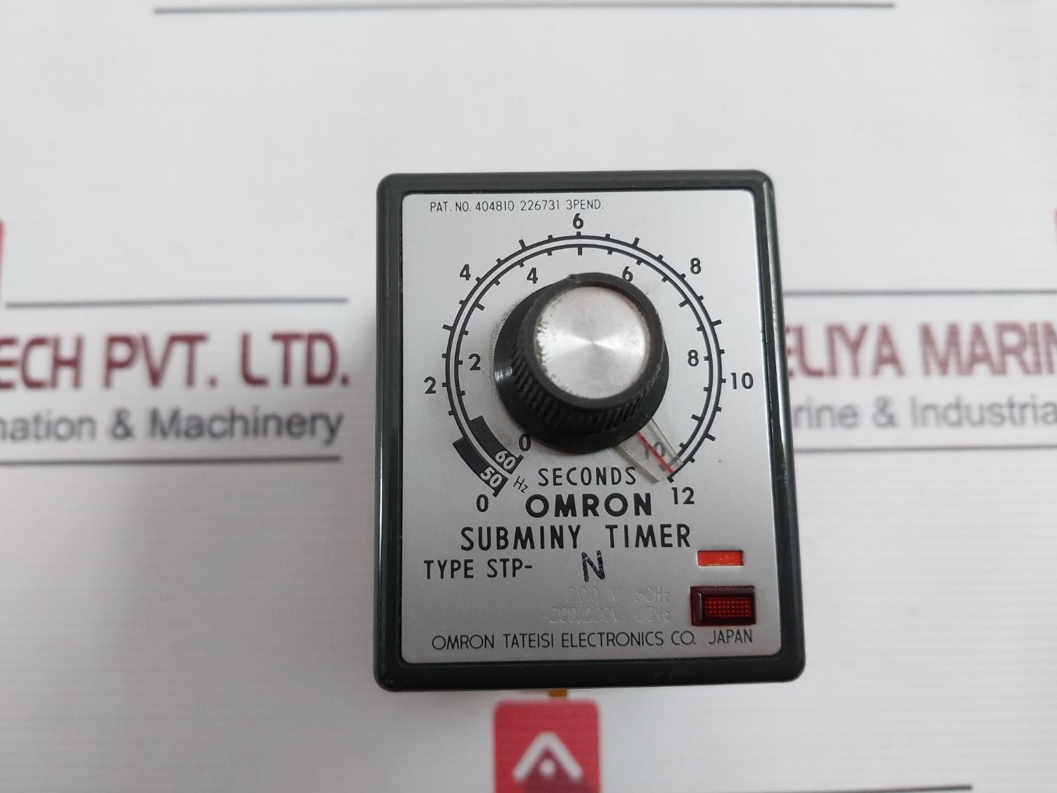 Omron Stp-n Subminy Timer 0 To 10 Sec 200/220V 60Hz 8Pfa