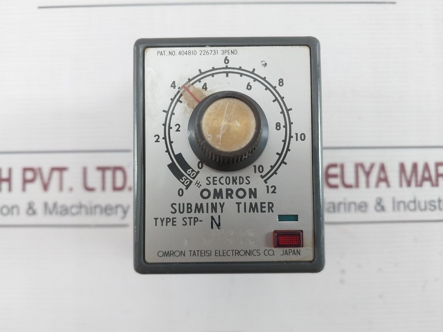 Omron Stp-n Subminy Timer 0 To 12 Seconds 100/110V 50/60Hz 6Va