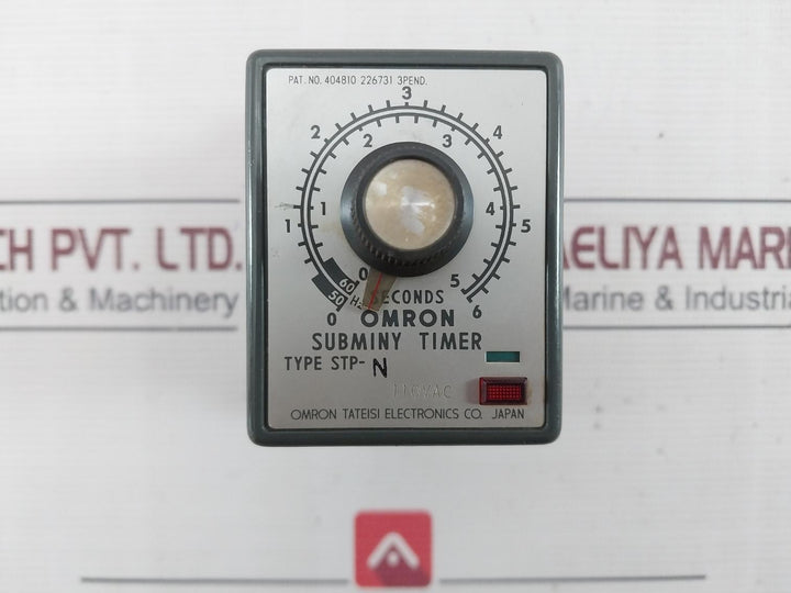 Omron Stp-n Subminy Timer 0 To 6 Seconds 110Vac 220Vac 50/60Hz