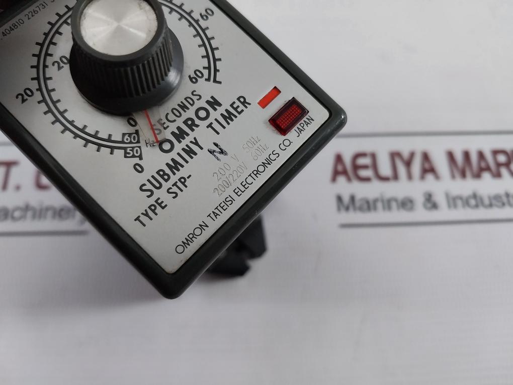 Omron Stp-n Subminy Timer 200/220V 250Vac 50/60Hz 0-60/70 Seconds 3A, 0.5 Sec