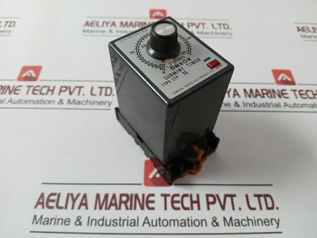 Omron Stp-n Subminy Timer With Base 0-60/72 Seconds 100/110V 50/60Hz 7.5A